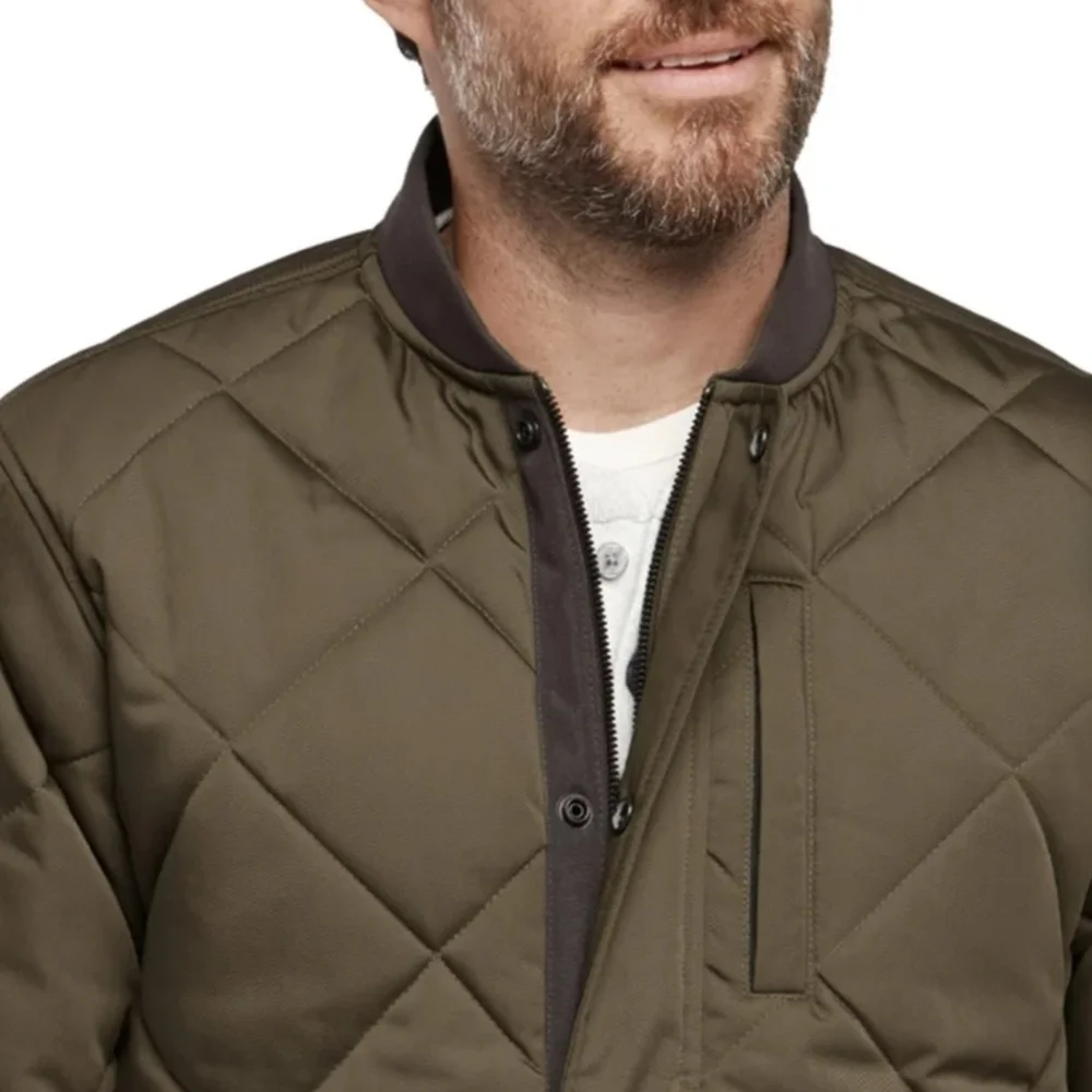 NWT Banana Republic Men’s Quilted Bomber Jacket, Green